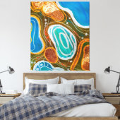 Luxe abstracte abstracte moderne kunst canvas afdruk (Insitu (Slaapkamer))