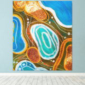 Luxe abstracte abstracte moderne kunst canvas afdruk (Insitu (Houten vloer))