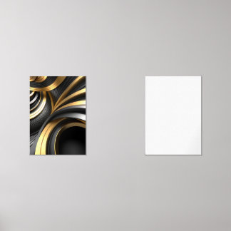 Luxe Abstracte achtergrond met Gold en Black Cur Muurkunst Sets