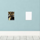 Luxe Abstracte achtergrond met Gold en Black Cur Muurkunst Sets (Houten vloer)
