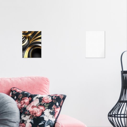 Luxe Abstracte achtergrond met Gold en Black Cur Muurkunst Sets (Woonkamer)