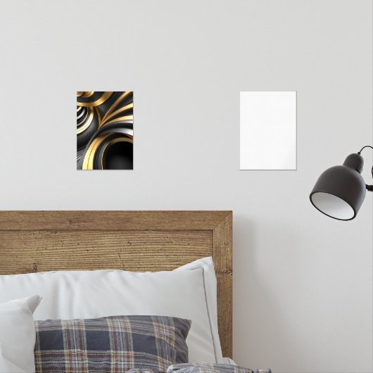 Luxe Abstracte achtergrond met Gold en Black Cur Muurkunst Sets (Slaapkamer)