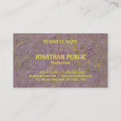 Luxe Abstracte Art elegante Sjabloon Visitekaartje (Achterkant)