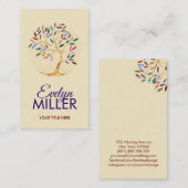 Luxe Abstracte boom kleurrijke geodebladeren Visitekaartje (Voorkant / Achterkant)