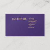 Luxe Abstracte boom kleurrijke geodebladeren Visitekaartje (Achterkant)