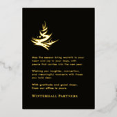 Luxe Abstracte Boom Zwart Goud Folie Feestdagenkaart (Voorkant)