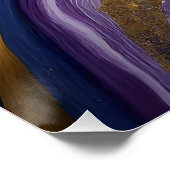 Luxe Abstracte Canvas Muurkunst | Paarse, blauwe & Perfect Poster (Hoek)