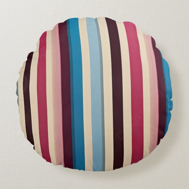 Luxe Abstracte Cirkelprint voor Geborsteld Polyest Rond Kussen (Voorkant)