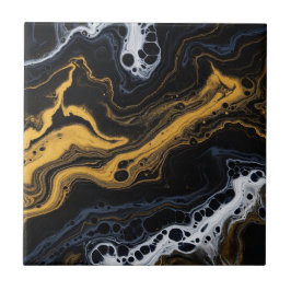Luxe Abstracte Decoratieve Tegels – Zwart, Goud & Tegeltje