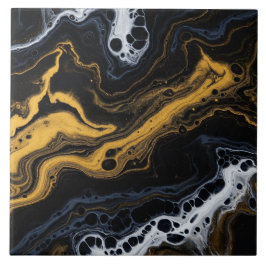 Luxe Abstracte Decoratieve Tegels – Zwart, Goud & Tegeltje