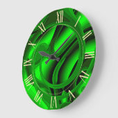 Luxe Abstracte Floral Roos Grote Klok (Hoek)