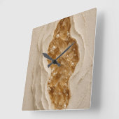 Luxe Abstracte Geode Wandklok (Hoek)