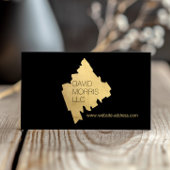 Luxe Abstracte goudpenseelstreek op zwart Visitekaartje