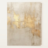 Luxe Abstracte Ivoor Gold Glitter Professional Planner (Achterkant)