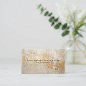 Luxe Abstracte Ivoor Gouden Glittery Professional Visitekaartje (Staand voorkant)