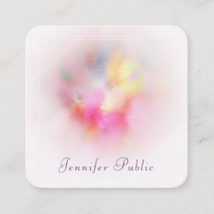 Luxe Abstracte kunst kleurrijke Sjabloon Vierkante Visitekaartje
