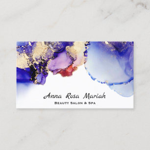*~* Luxe Abstracte lavender Gold Gilded Blue Bold Visitekaartje
