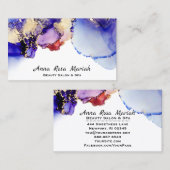 *~* Luxe Abstracte lavender Gold Gilded Blue Bold Visitekaartje (Voorkant / Achterkant)