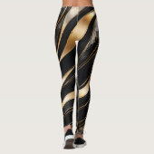 Luxe Abstracte Marmeren Leggings (Achterkant)
