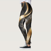 Luxe Abstracte Marmeren Leggings (Links)
