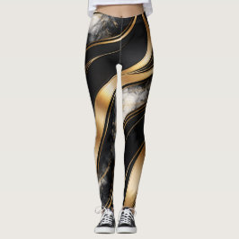 Luxe Abstracte Marmeren Leggings