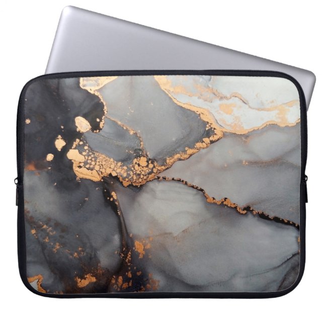 Luxe abstracte schilderachtergrond laptop sleeve (Voorkant)