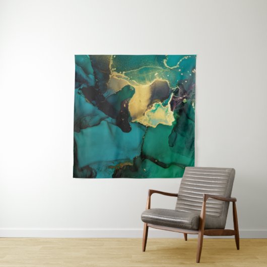 Luxe abstracte schilderachtergrond wandkleed (In Situ (horizontaal))