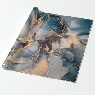 Luxe abstracte schilderkunst in alcoholinkt cadeaupapier