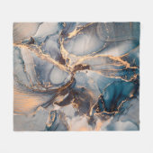 Luxe abstracte schilderkunst in alcoholinkt fleece deken (Voorkant (Horizontaal))