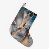 Luxe abstracte schilderkunst in alcoholinkt kleine kerstsok (Voorkant (Hangend))