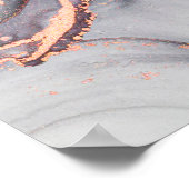 Luxe abstracte schilderkunst in alcoholinkt poster (Hoek)