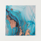 Luxe abstracte schilderkunst in alcoholinkt wandkleed (Voorkant (horizontaal))