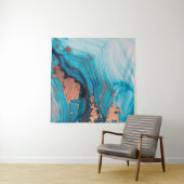 Luxe abstracte schilderkunst in alcoholinkt wandkleed (In Situ (horizontaal))