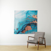 Luxe abstracte schilderkunst in alcoholinkt wandkleed (In situ)