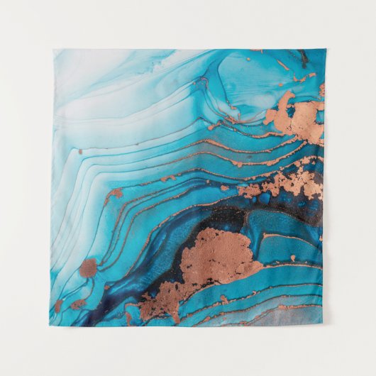 Luxe abstracte schilderkunst in alcoholinkt wandkleed (Voorkant)