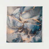 Luxe abstracte schilderkunst in alcoholinkt wandkleed (Voorkant (horizontaal))