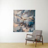 Luxe abstracte schilderkunst in alcoholinkt wandkleed (In Situ (horizontaal))