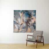 Luxe abstracte schilderkunst in alcoholinkt wandkleed (In situ)