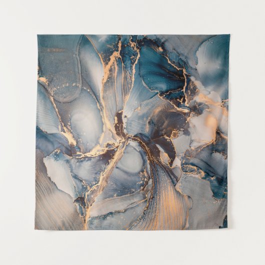 Luxe abstracte schilderkunst in alcoholinkt wandkleed (Voorkant)