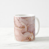 Luxe Abstracte vloeibare alcoholinkt Koffiemok (Voorkant rechts)