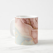 Luxe Abstracte vloeibare alcoholinkt Koffiemok (Voorkant links)