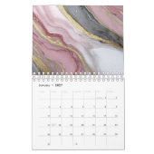 Luxe Abstracte Vloeibare Gouden Kalender 2027 (Jan 2027)