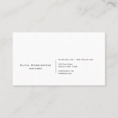 Luxe Abstracte Waterverf Ink Blots Indigo Cobalt Visitekaartje (Achterkant)