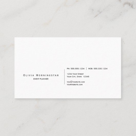 Luxe Abstracte Waterverf Ink Blots Indigo Cobalt Visitekaartje (Achterkant)