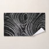 Luxe Abstracte zilver op zwart patroon Bad Handdoek (Handdoek)