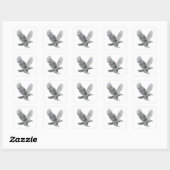 Luxe Abstracte Zilveren Sticker (Vel)