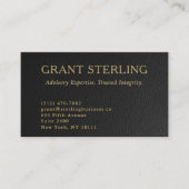Luxe Accountant CPA Nep Leer QR-code Visitekaartje (Voorkant)