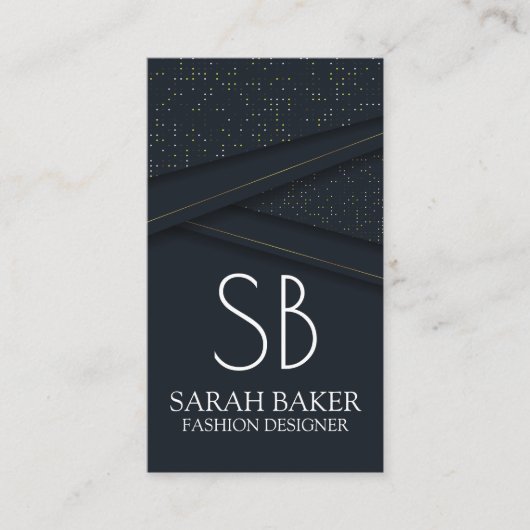 Luxe achtergrond | Monogram Visitekaartje (Voorkant)