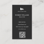 Luxe adviseur voor onroerend goed Verticale QR-cod Visitekaartje (Voorkant)