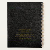 Luxe advocaat voor goud en zwart leder planner (Achterkant)